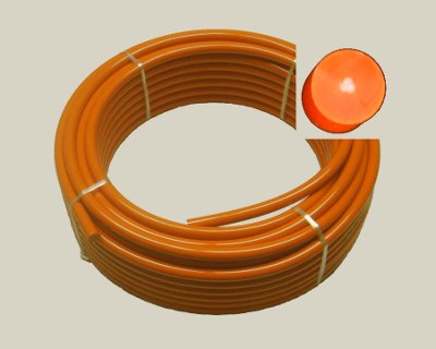 3/8" (9.5mm) Orange REINFORCED 83A Cord, 100' - Click Image to Close